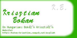 krisztian bokan business card